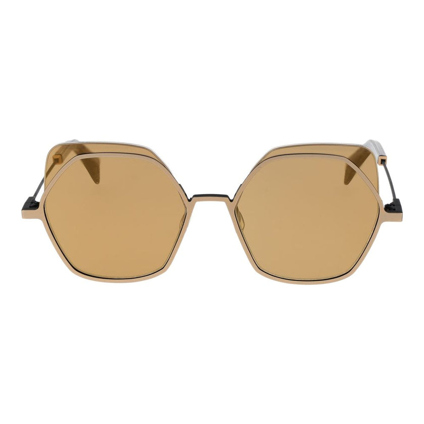Yohji Yamamoto Gold Stainless Steel Sunglasses Yohji Yamamoto