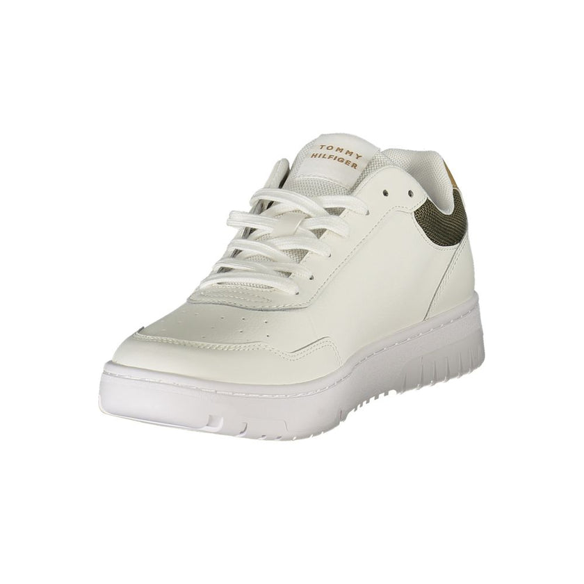 Tommy Hilfiger White Leather Men Sneaker Tommy Hilfiger