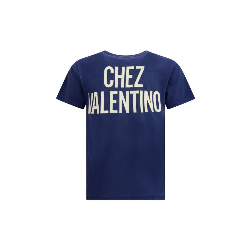 Valentino Blue Cotton T-Shirt Valentino