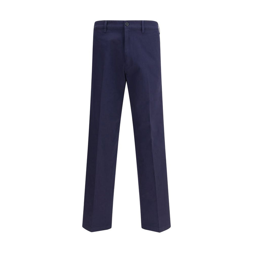 Prada Blue Cotton Chino Pants Prada