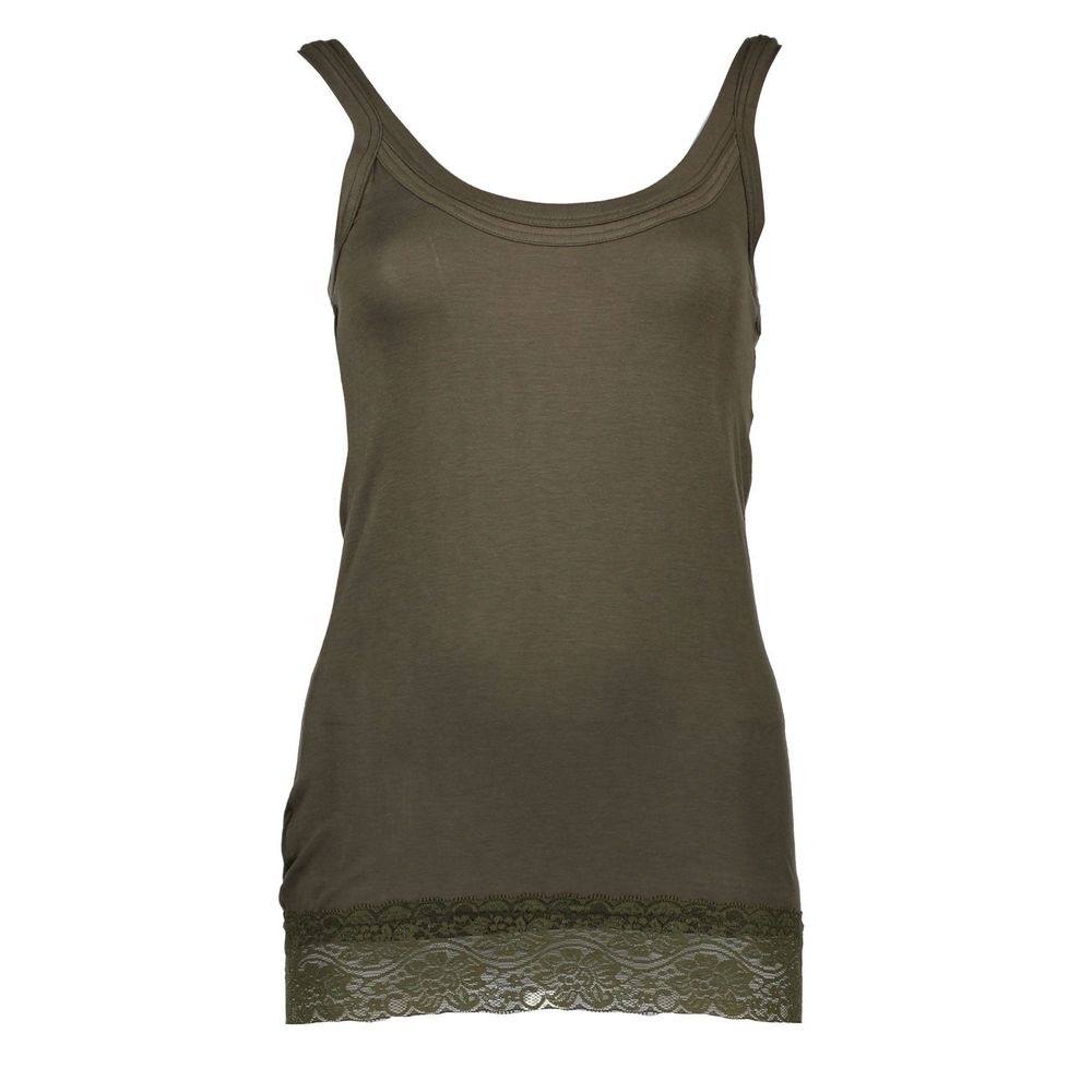 Silvian Heach Green Cotton Women Tank Silvian Heach