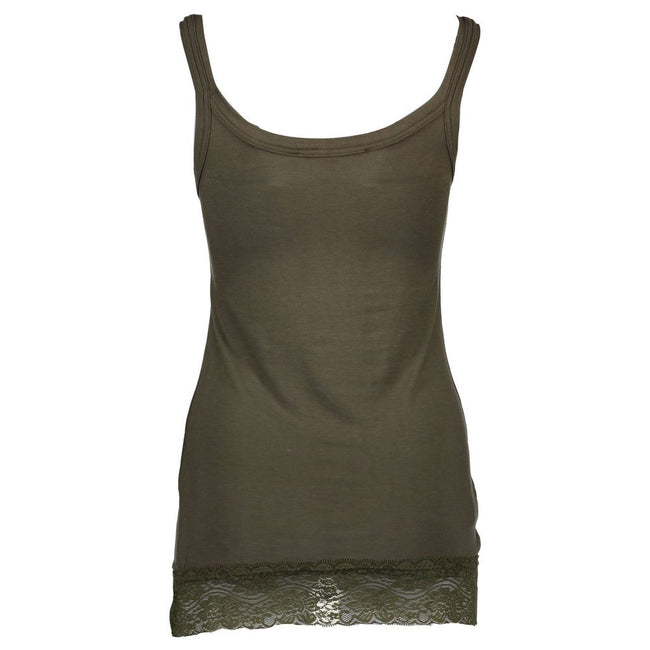 Silvian Heach Green Cotton Women Tank Silvian Heach