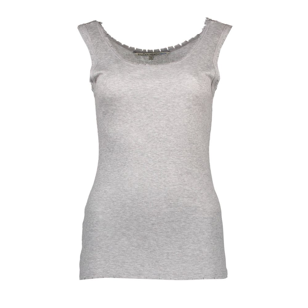 Silvian Heach Gray Viscose Women Top Silvian Heach