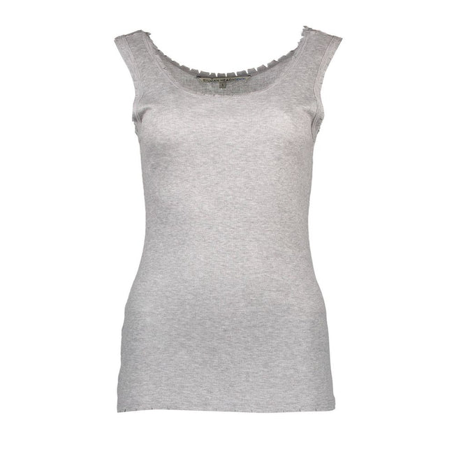 Silvian Heach Gray Viscose Women Top Silvian Heach