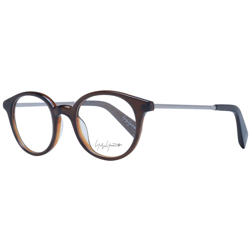 Yohji Yamamoto Brown Acetate Glasses (Frames) Yohji Yamamoto