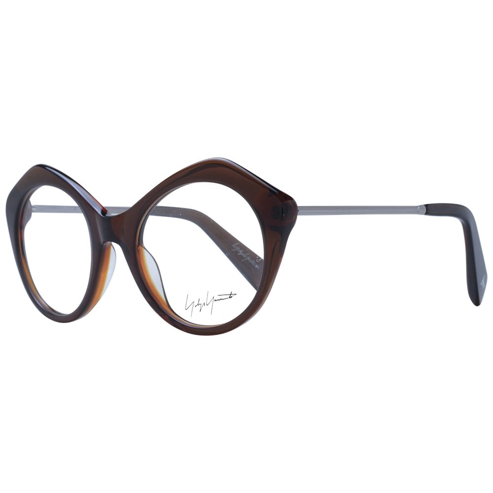 Yohji Yamamoto Brown Unisex Glasses Frame Yohji Yamamoto