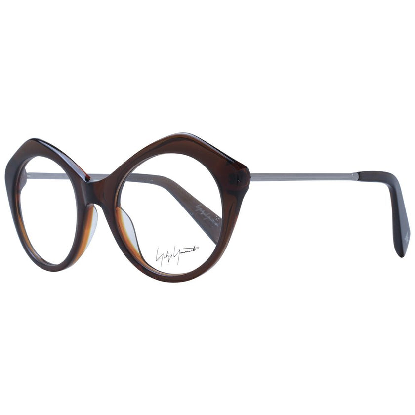 Yohji Yamamoto Brown Acetate Glasses (Frames) Yohji Yamamoto