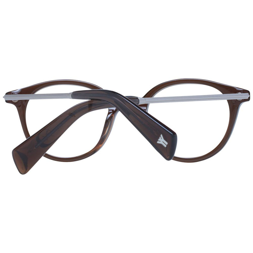 Yohji Yamamoto Brown Acetate Glasses (Frames) Yohji Yamamoto