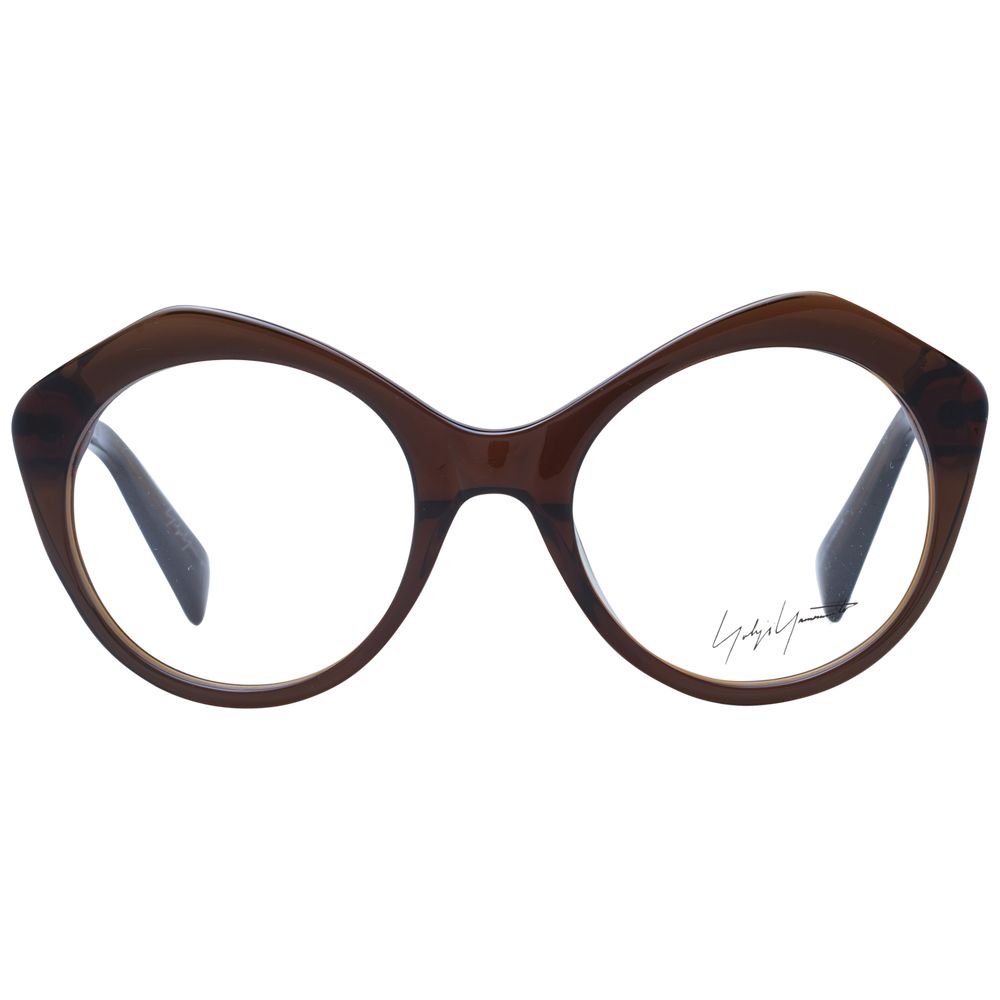 Yohji Yamamoto Brown Unisex Glasses Frame Yohji Yamamoto
