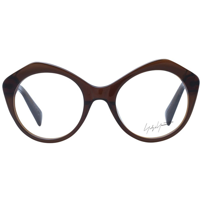 Yohji Yamamoto Brown Unisex Glasses Frame Yohji Yamamoto