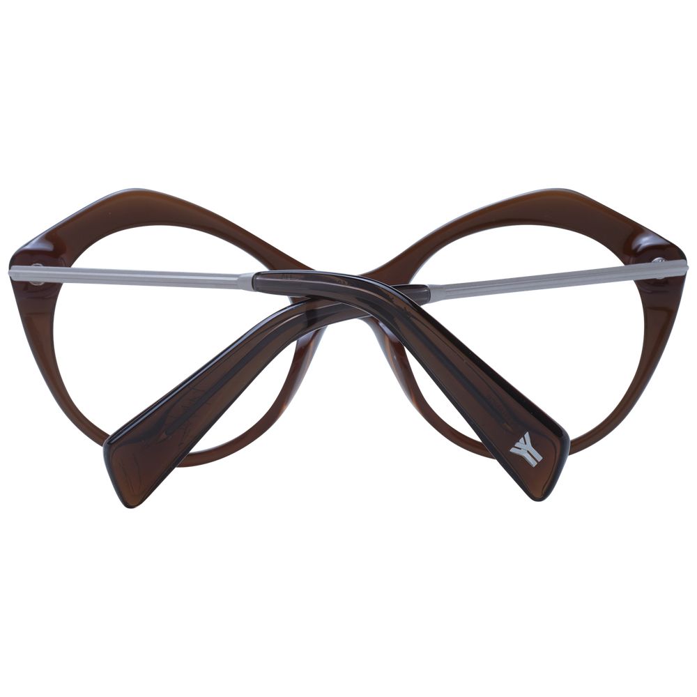 Yohji Yamamoto Brown Unisex Glasses Frame Yohji Yamamoto