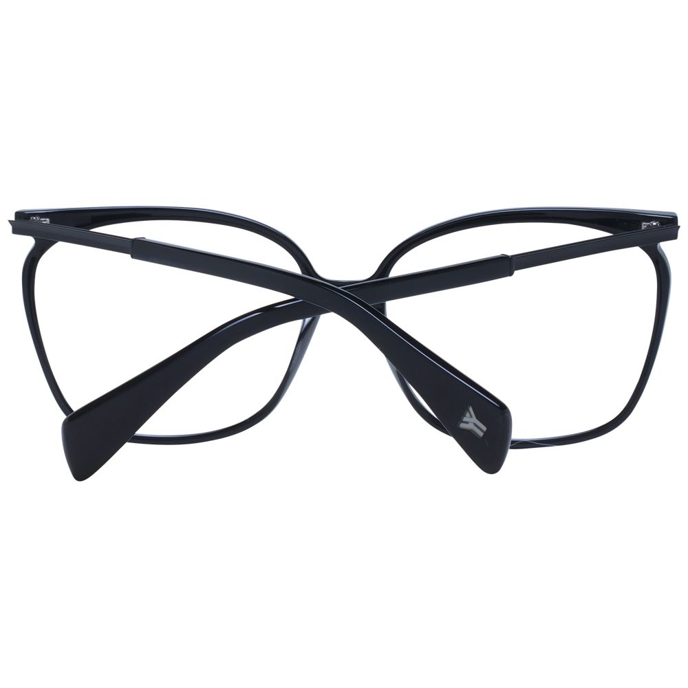 Yohji Yamamoto Black Unisex Glasses Frame Yohji Yamamoto