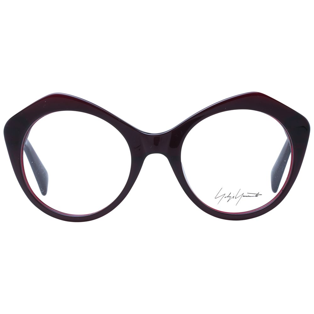 Yohji Yamamoto Burgundy Unisex Glasses Frame Yohji Yamamoto