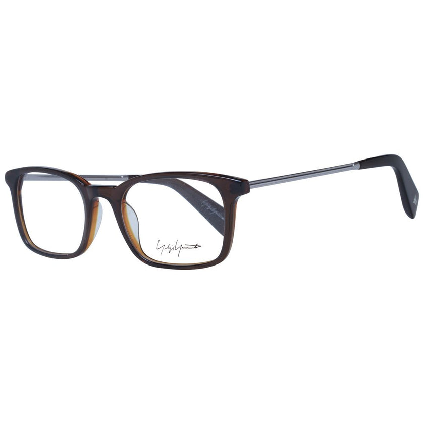 Yohji Yamamoto Brown Acetate Glasses (Frames) Yohji Yamamoto