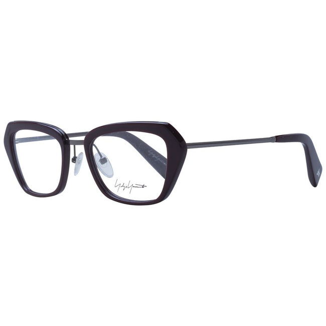 Yohji Yamamoto Burgundy Unisex Glasses Frame Yohji Yamamoto