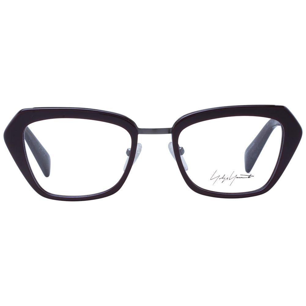 Yohji Yamamoto Burgundy Unisex Glasses Frame Yohji Yamamoto