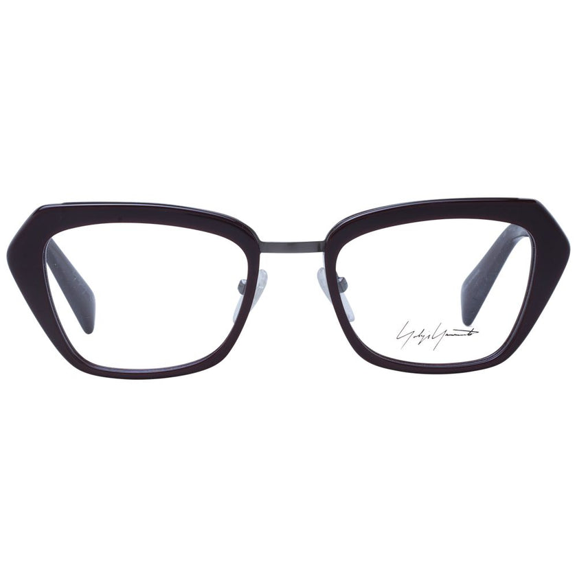 Yohji Yamamoto Burgundy Metal & Plastic Glasses (Frames) Yohji Yamamoto