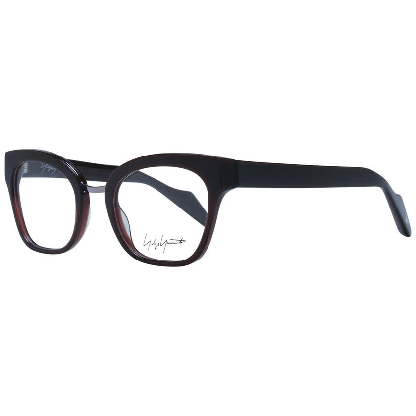 Yohji Yamamoto Brown Acetate Glasses (Frames) Yohji Yamamoto