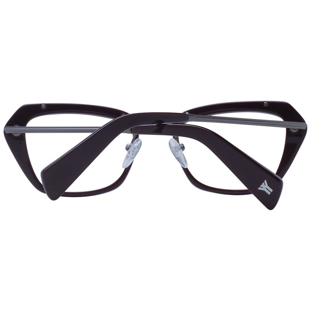 Yohji Yamamoto Burgundy Unisex Glasses Frame Yohji Yamamoto