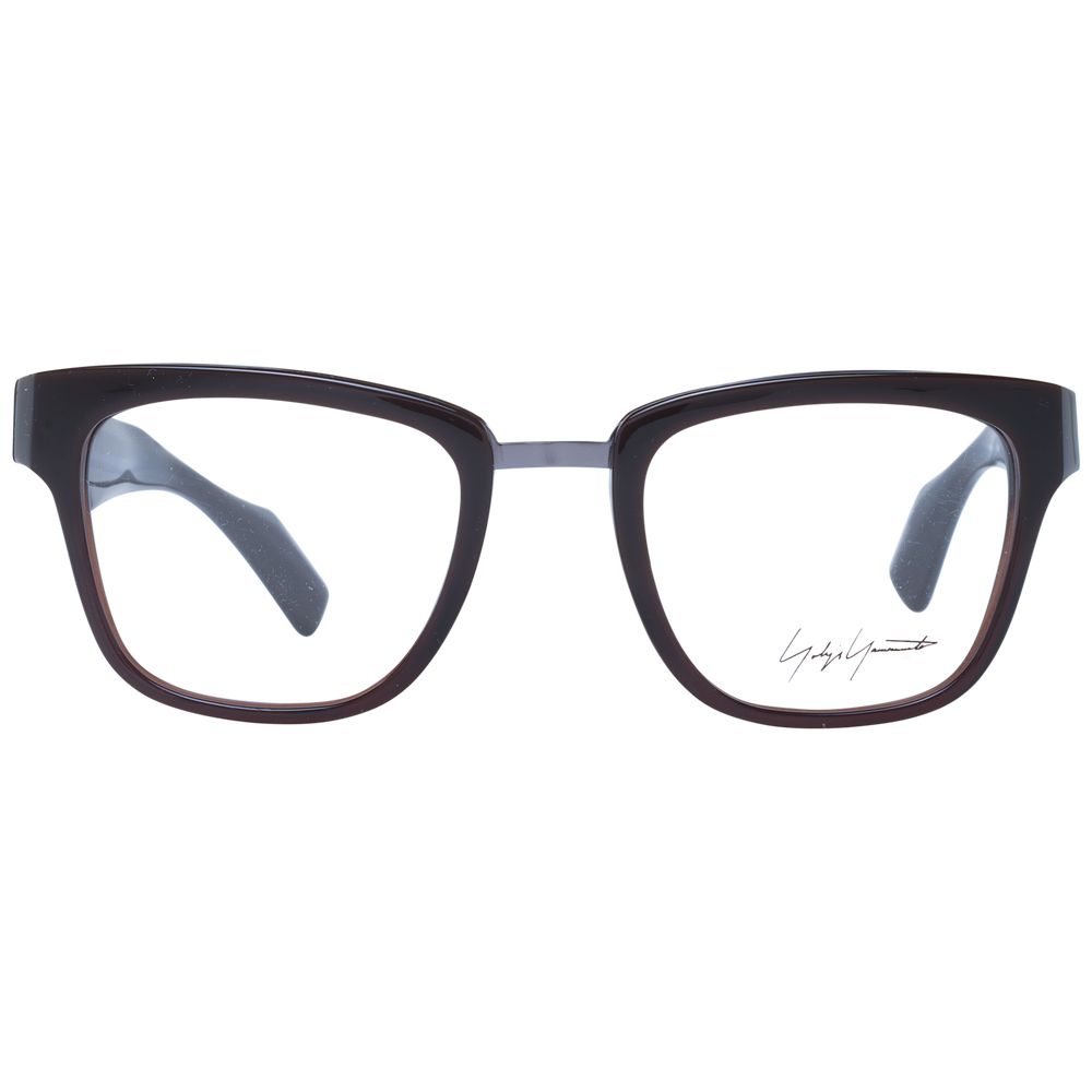 Yohji Yamamoto Brown Unisex Glasses Frame Yohji Yamamoto
