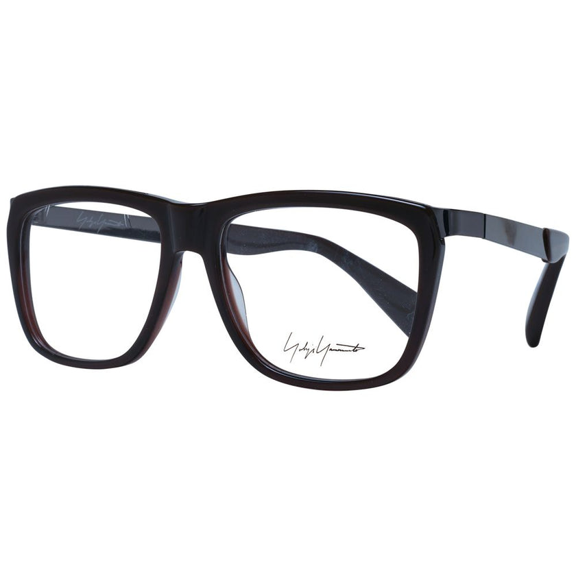 Yohji Yamamoto Brown Acetate Glasses (Frames) Yohji Yamamoto