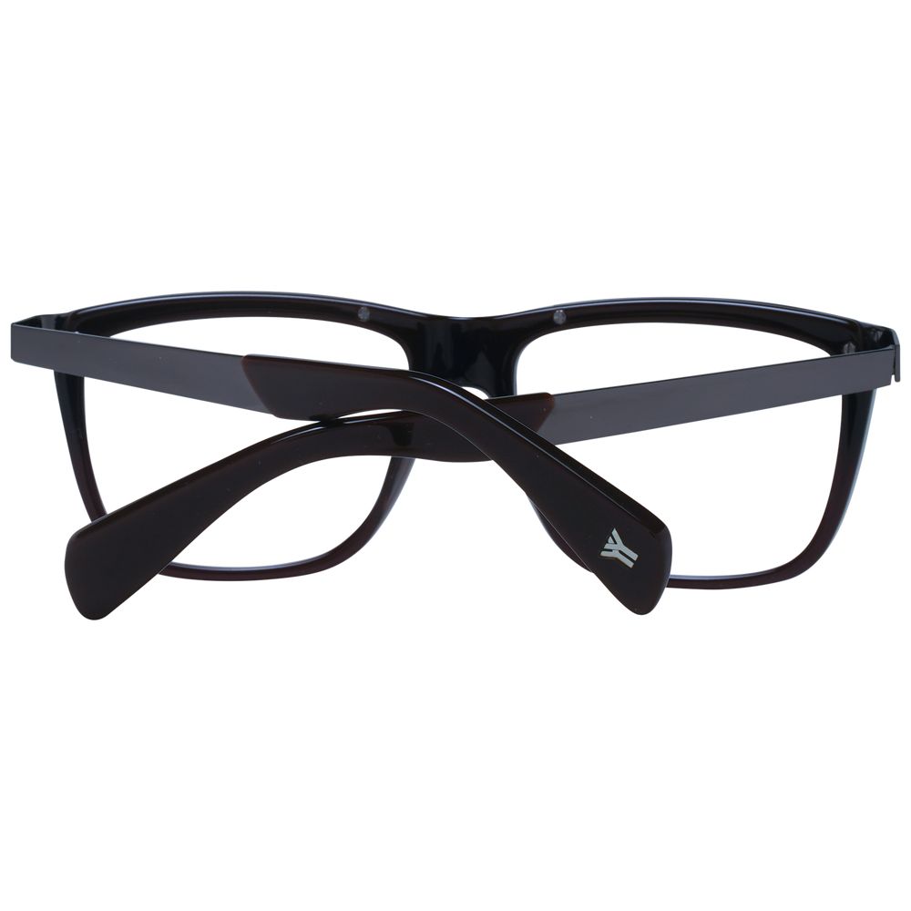 Yohji Yamamoto Brown Unisex Glasses Frame Yohji Yamamoto