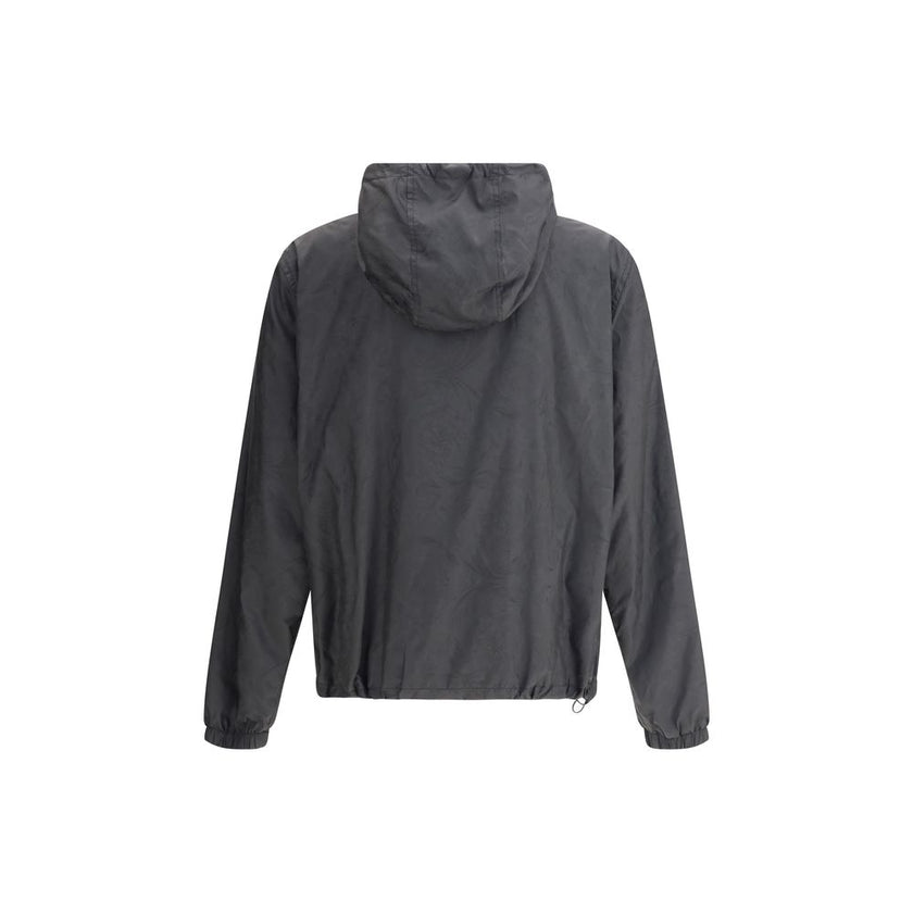 Versace Black Polyester Shell Jacket Versace