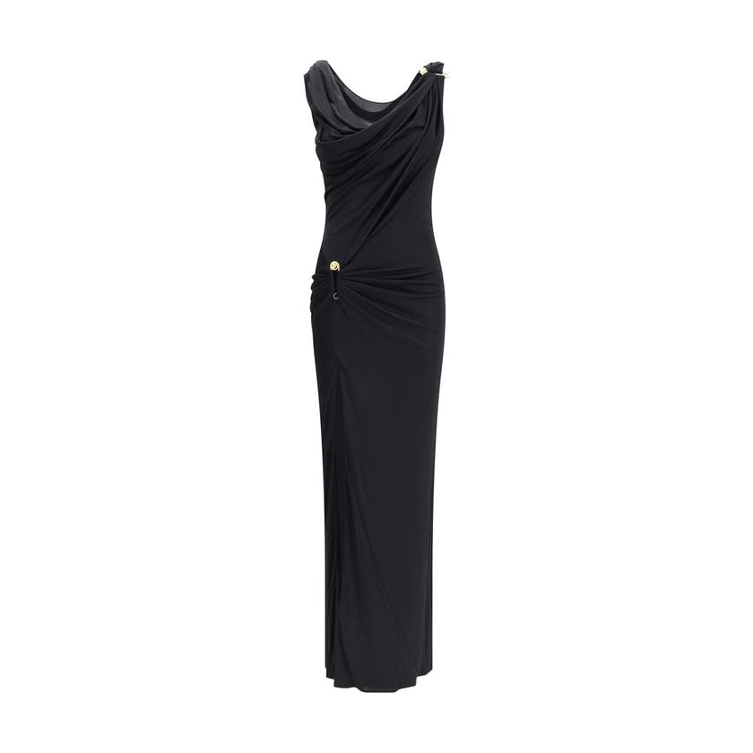 Versace Black Viscose Casual Dress Versace
