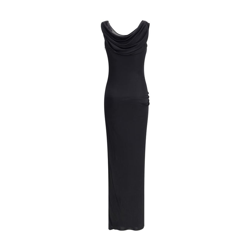 Versace Black Viscose Casual Dress Versace