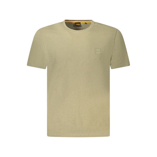 Hugo Boss Green Cotton Men T-Shirt Hugo Boss