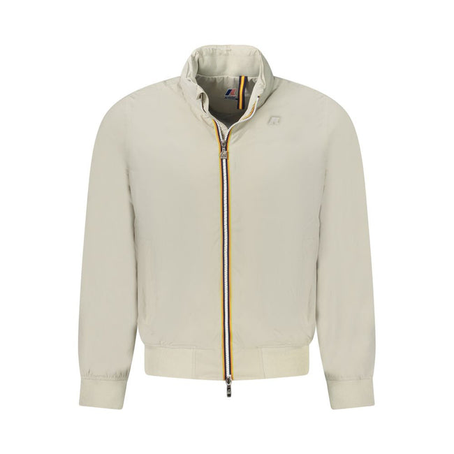 K-WAY Beige Nylon Men Jacket K-WAY