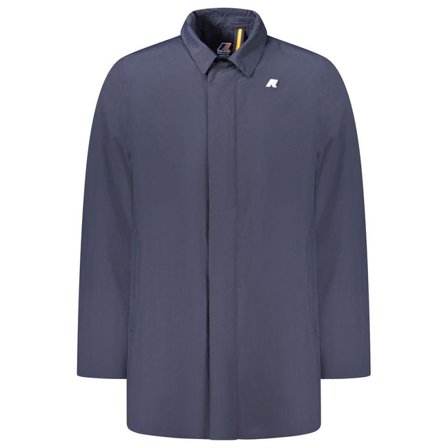 K-WAY Blue Polyamide Men Jacket K-WAY