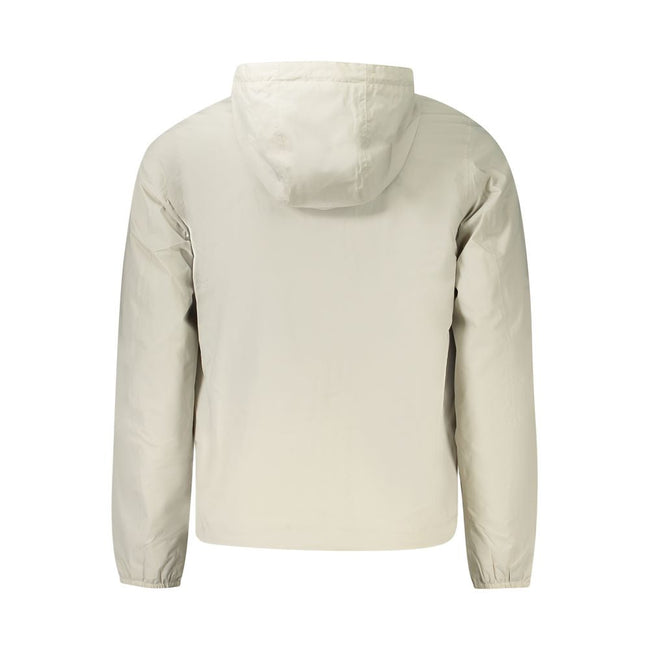 K-WAY Beige Nylon Men Jacket K-WAY