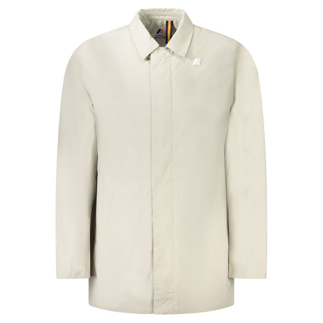 K-WAY Beige Polyamide Men Jacket K-WAY