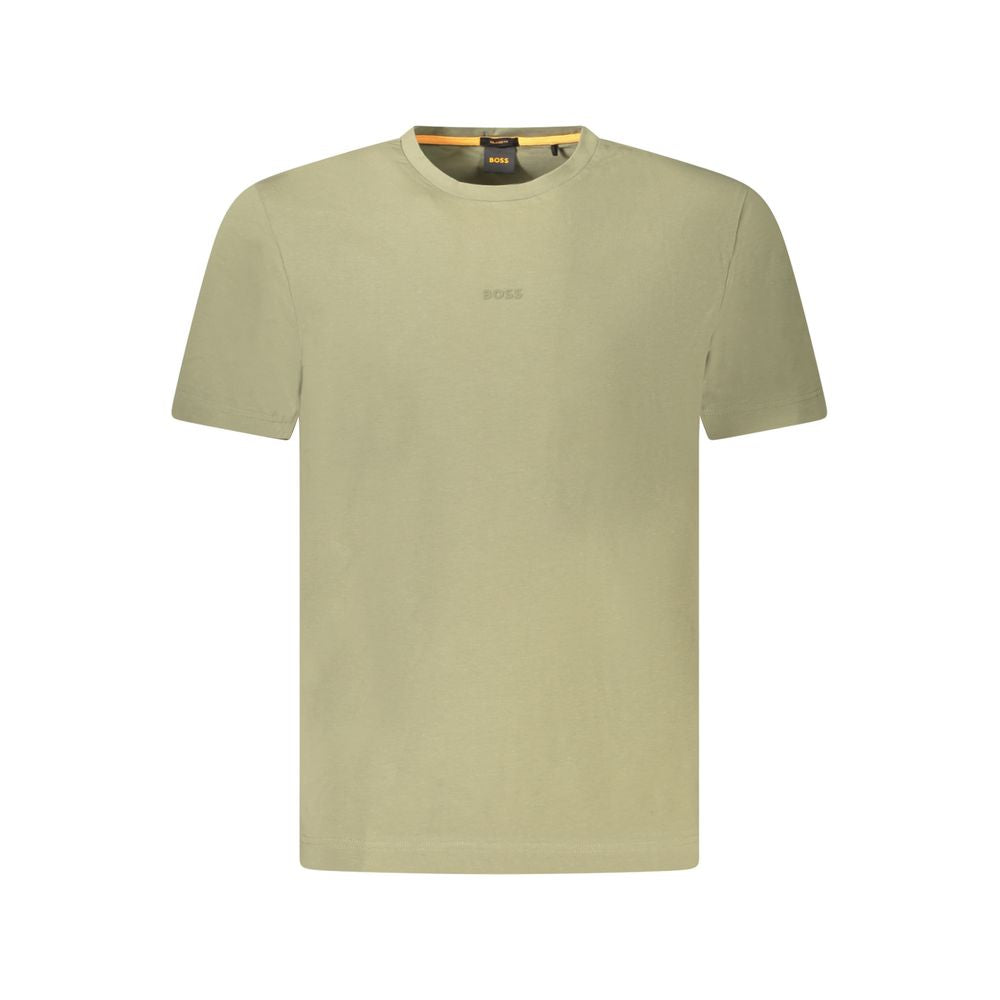 Hugo Boss Green Cotton Men TShirt Hugo Boss