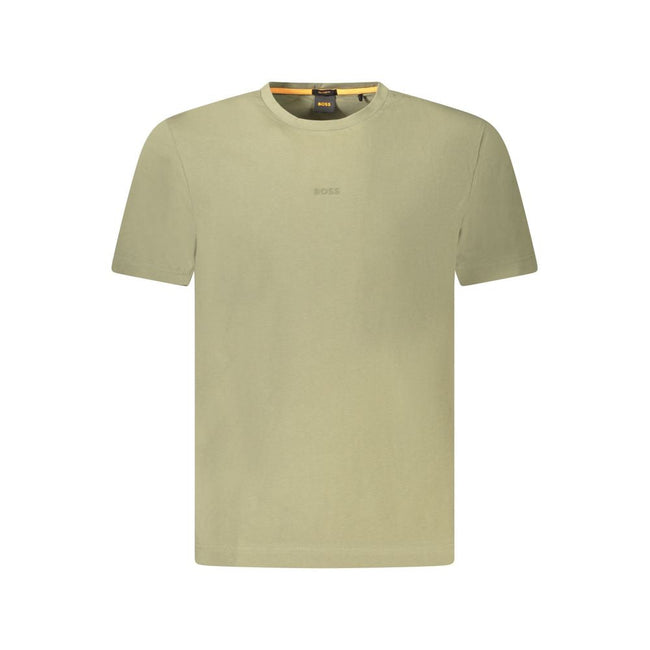 Hugo Boss Green Cotton Men TShirt Hugo Boss