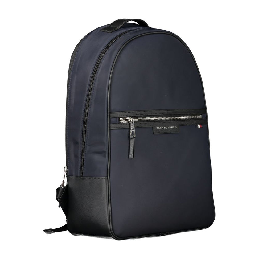 Tommy Hilfiger Blue Recycled Polyester Men Backpack Tommy Hilfiger