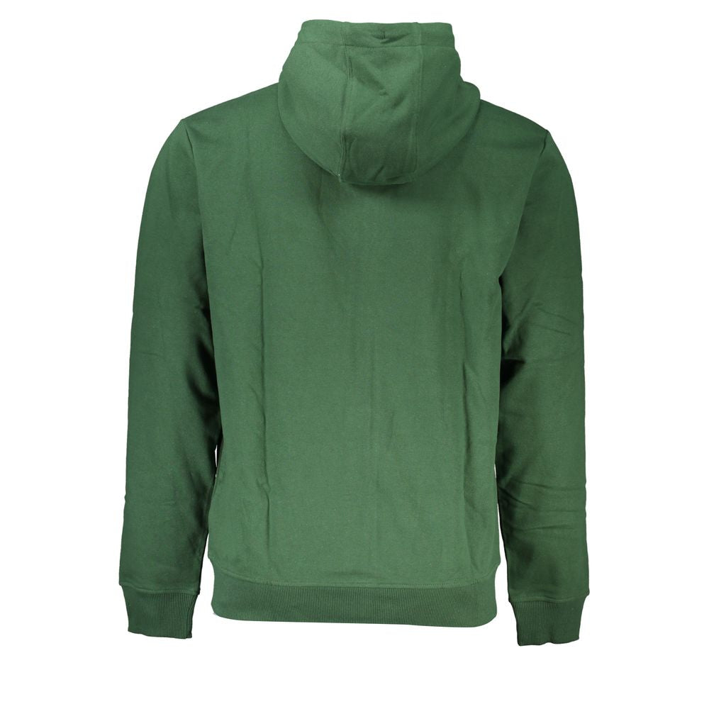 Tommy Hilfiger Green Cotton Men Sweater with Hood Tommy Hilfiger