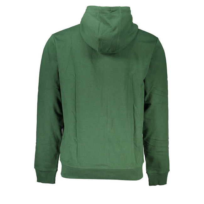 Tommy Hilfiger Green Cotton Men Sweater with Hood Tommy Hilfiger