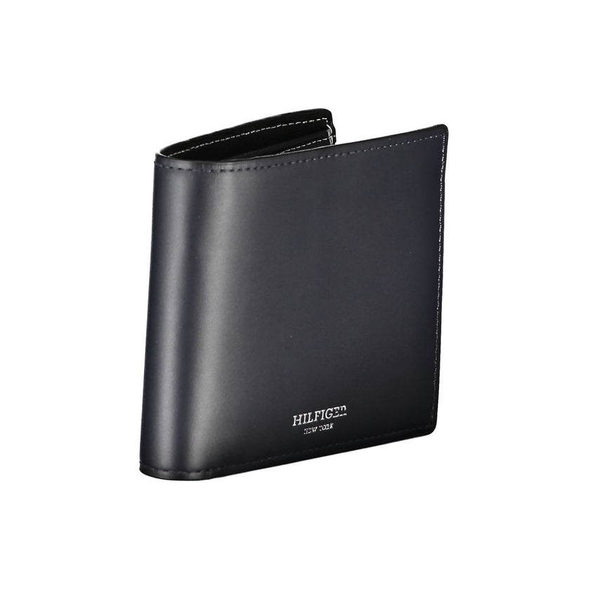 Tommy Hilfiger Blue Leather Men Wallet Tommy Hilfiger