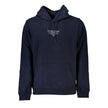 Tommy Hilfiger Blue Cotton Men Sweater with Hood Tommy Hilfiger