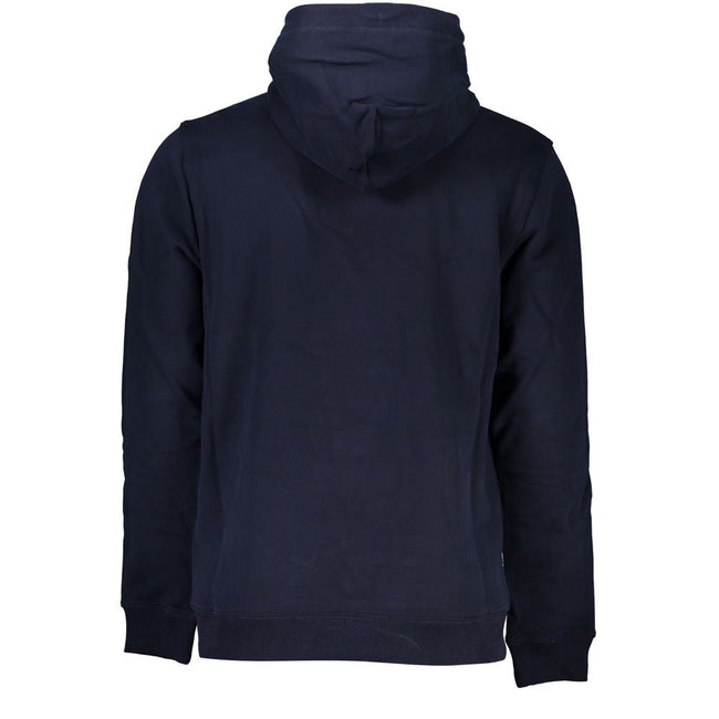 Tommy Hilfiger Blue Cotton Men Sweater with Hood Tommy Hilfiger