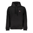 Tommy Hilfiger Black Cotton Men Sweater with Hood Tommy Hilfiger