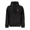 Tommy Hilfiger Black Cotton Men Sweater with Hood Tommy Hilfiger