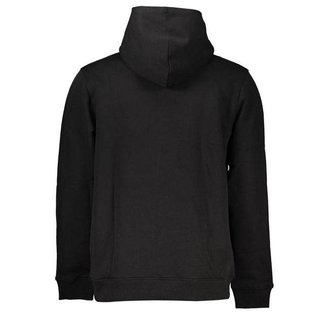 Tommy Hilfiger Black Cotton Men Sweater with Hood Tommy Hilfiger