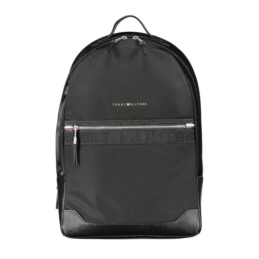 Tommy Hilfiger Black Polyester Men's Backpack Tommy Hilfiger