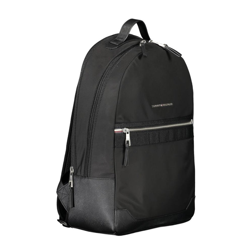 Tommy Hilfiger Black Polyester Men's Backpack Tommy Hilfiger