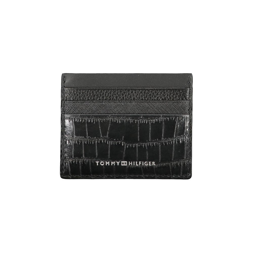 Tommy Hilfiger Black Leather Men Wallet Tommy Hilfiger