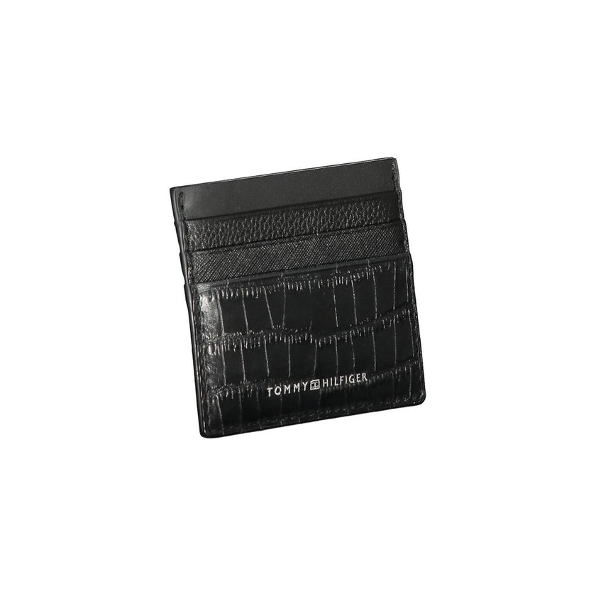 Tommy Hilfiger Black Leather Men Wallet Tommy Hilfiger