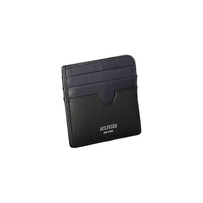 Tommy Hilfiger Black Leather Men Wallet Tommy Hilfiger